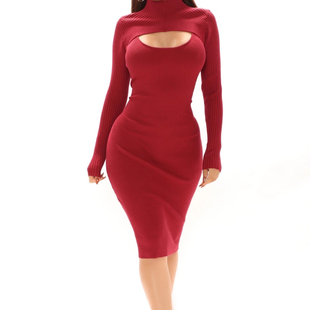 Fashion Nova- Moments After Sweater Midi Dress